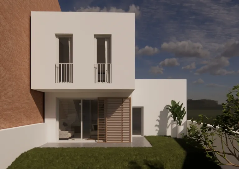 Vivienda entre medianeras Malla